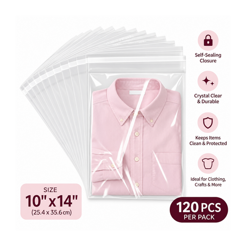 Self-sealing cellophane bags