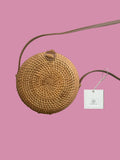 PENELOPE CASE Rattan Crossbody Bag - Brown