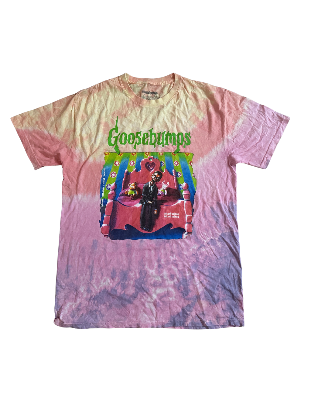 Goosebumps Slappy Tie Dye T-Shirt Sz M Custom Dyed Scholastic Horror Graphic Tee