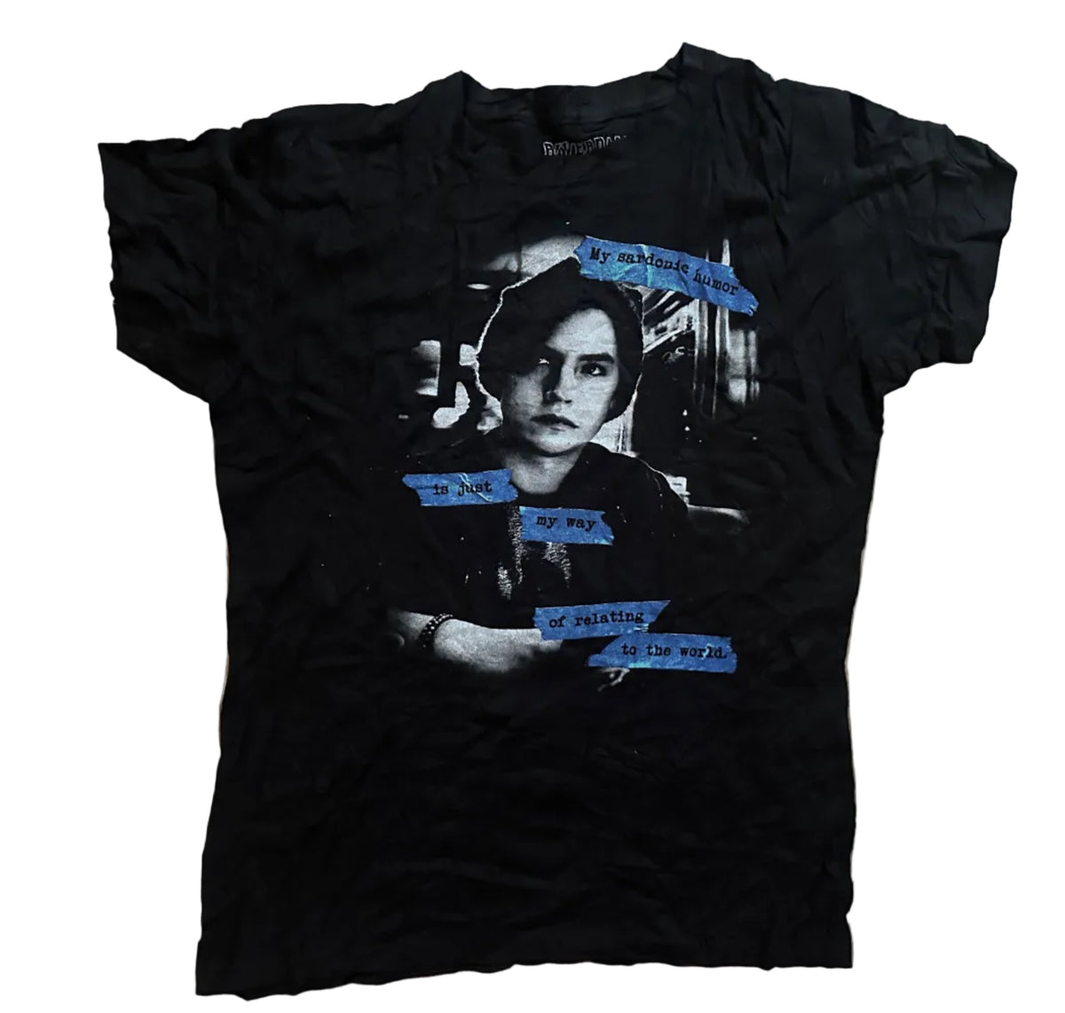 Riverdale Jughead Jones T-Shirt Sz XL Black Graphic Tee "My Sardonic Humor" Quote Ripple Junction