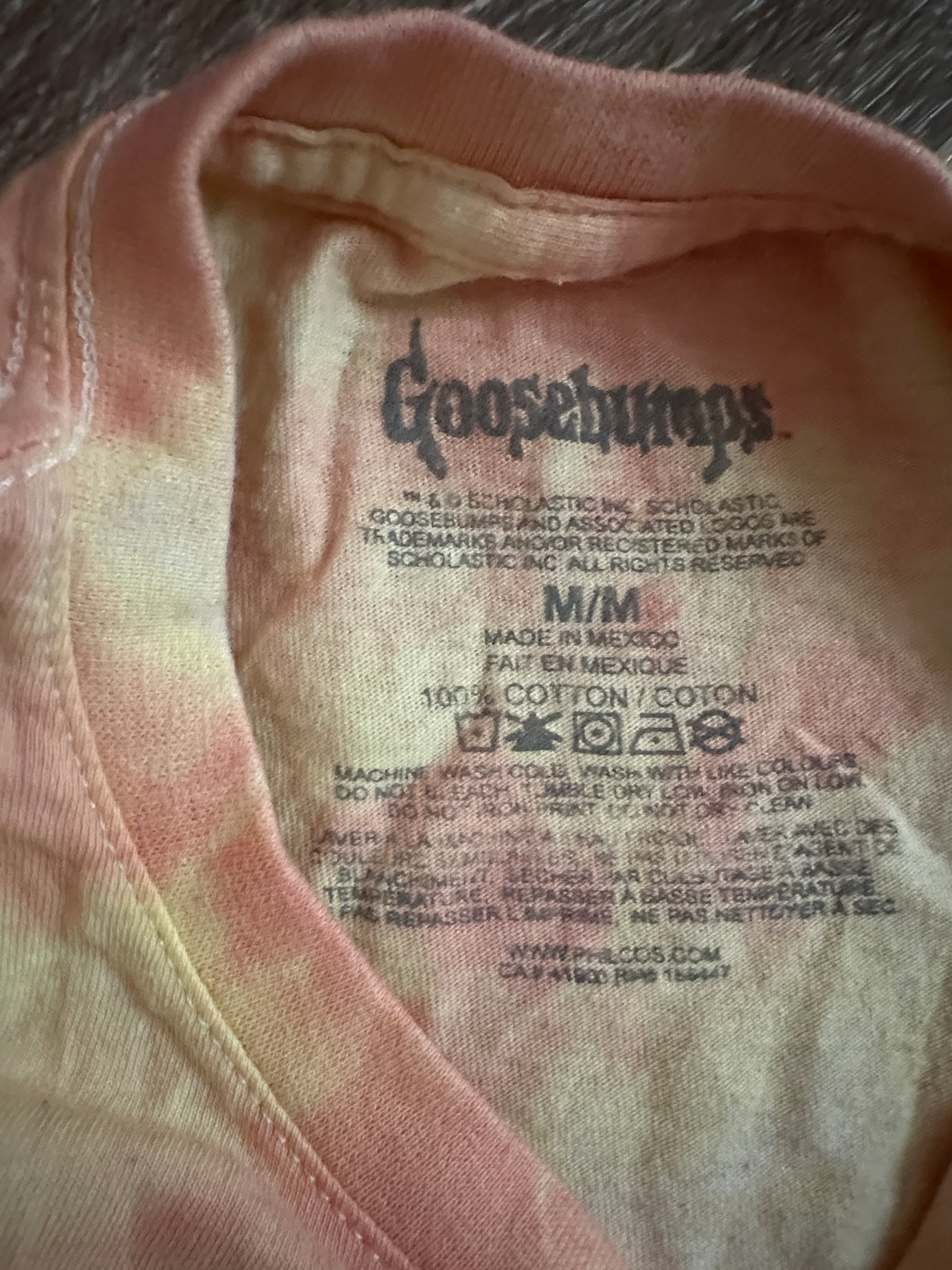 Goosebumps Slappy Tie Dye T-Shirt Sz M Custom Dyed Scholastic Horror Graphic Tee