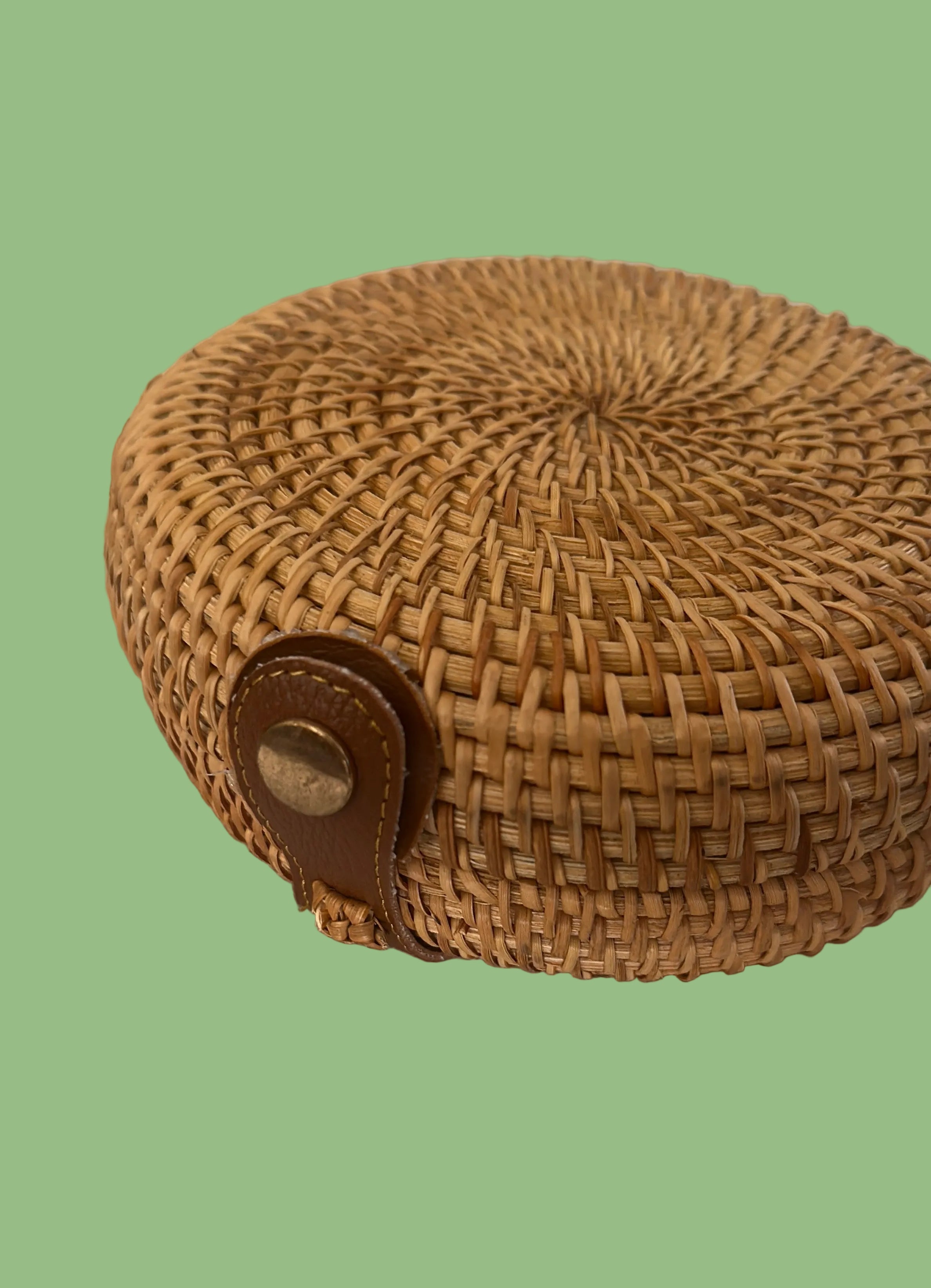 PENELOPE CASE Rattan Crossbody Bag - Brown