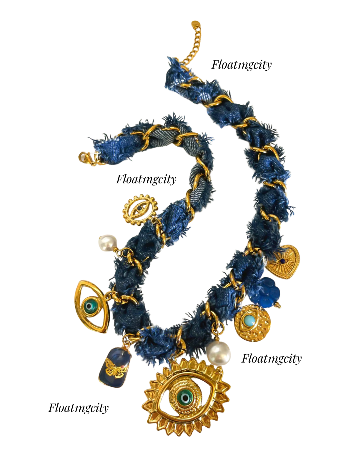EYE of The BEHOLDER  - Archangel Protection - Evil Eye Charm Necklace