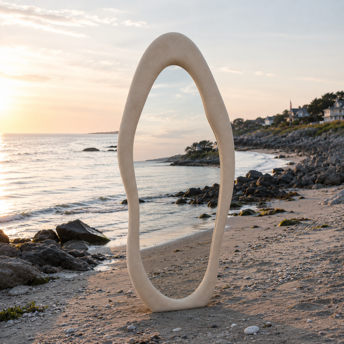 Wavy Asymmetric Floor Mirror - 180×80cm (70.9 × 31.5 inches)