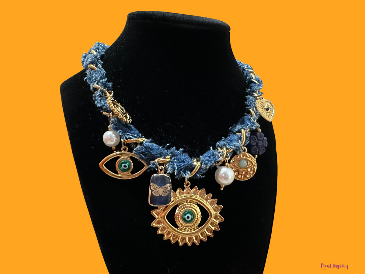 EYE of The BEHOLDER  - Archangel Protection - Evil Eye Charm Necklace