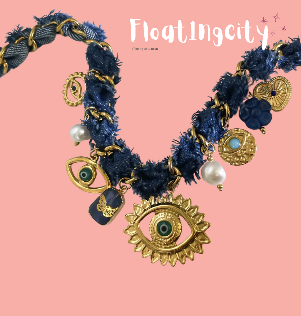 EYE of The BEHOLDER  - Archangel Protection - Evil Eye Charm Necklace