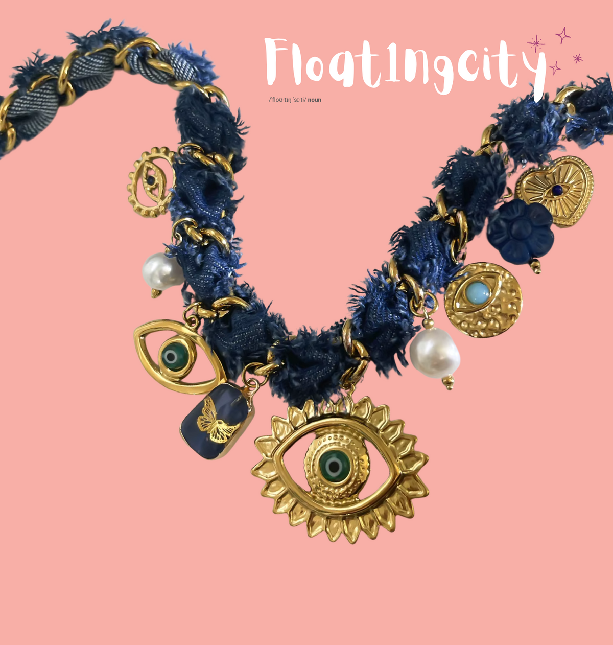 EYE of The BEHOLDER  - Archangel Protection - Evil Eye Charm Necklace