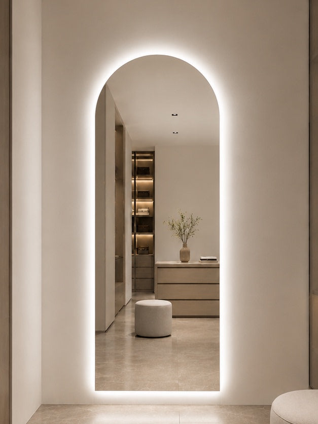 Arch Right-Angle LED Backlit Wall Mirror - 180×80cm (70.9 × 31.5 inches)